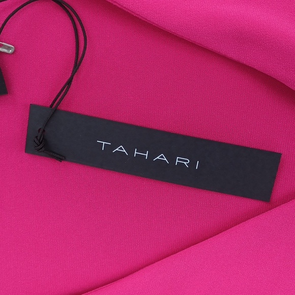 Tahari Barbie Pink Faux Wrap Stretch Top NEW- Sz. Sm - Picture 3 of 6